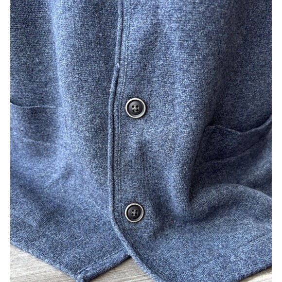 True Measure Of A Man Mens Blue Merino Wool Sweater Vest Size 2XL - Picture 4 of 6